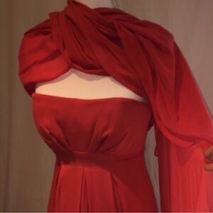 Nicole Miller Gown with Trending Neck Scarf